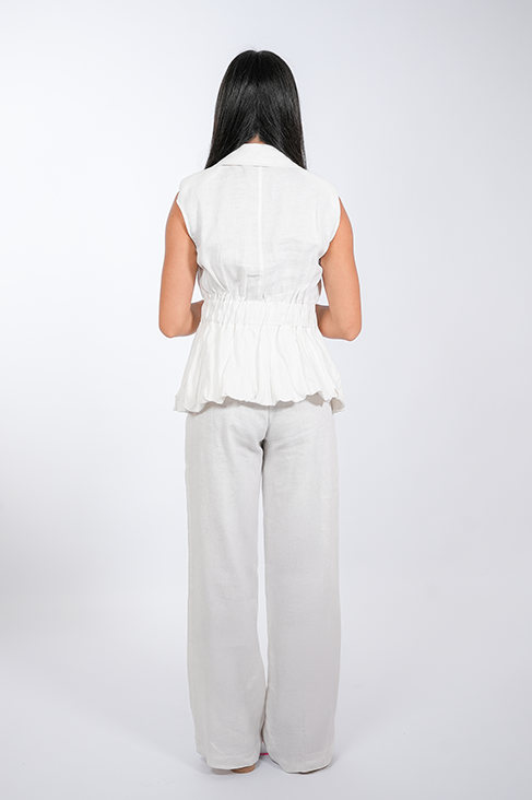 Luna Linen Midi Set with Pant