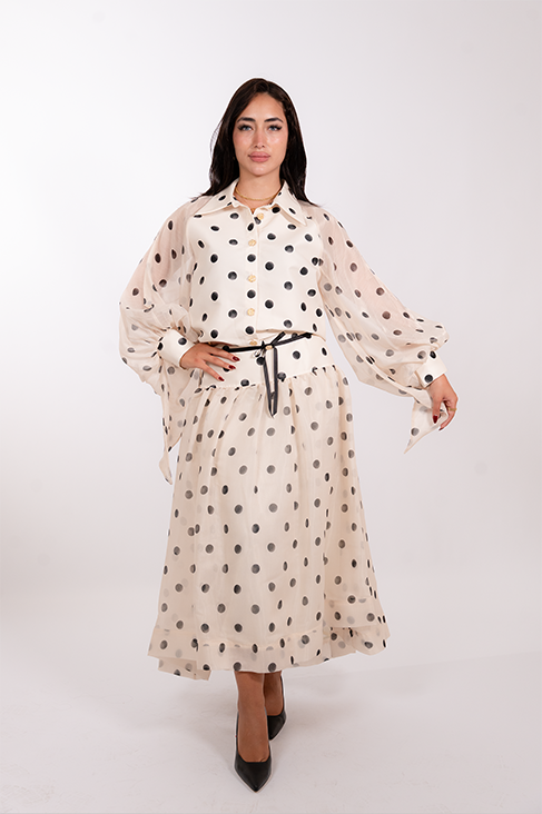 Polka Dot Silk Organza Set