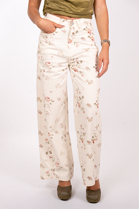 Floral Cotton Pants
